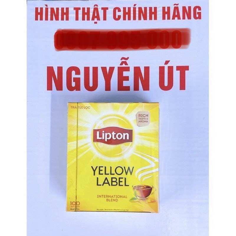 [HCM]Trà lipton nhãn vàng 100 gói hàng cty