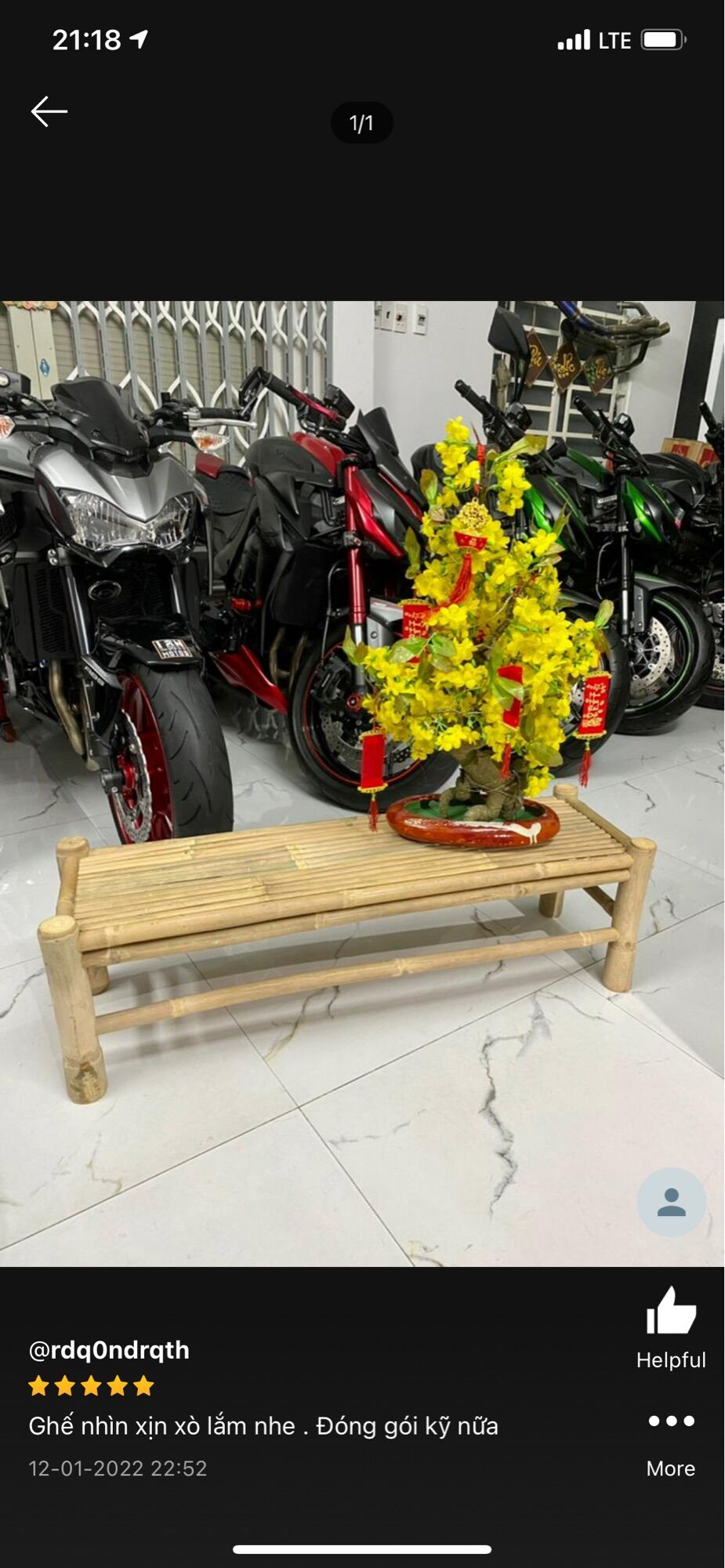 [HCM]Ghế tre dài 1m