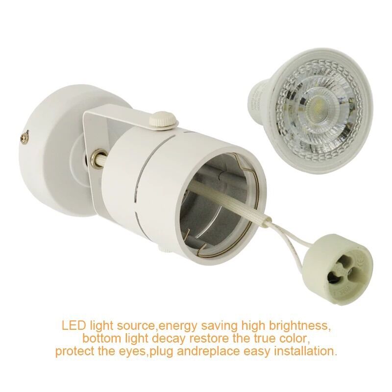 [Q1HCM] Trọn Bộ Đèn Ngồi + Bóng Led Master Dimer Gu10 220V 5W Philips | Đèn Ngồi Rọi Tranh 5W Ánh Sáng 3000K Philips. Philips Gu10 5W.