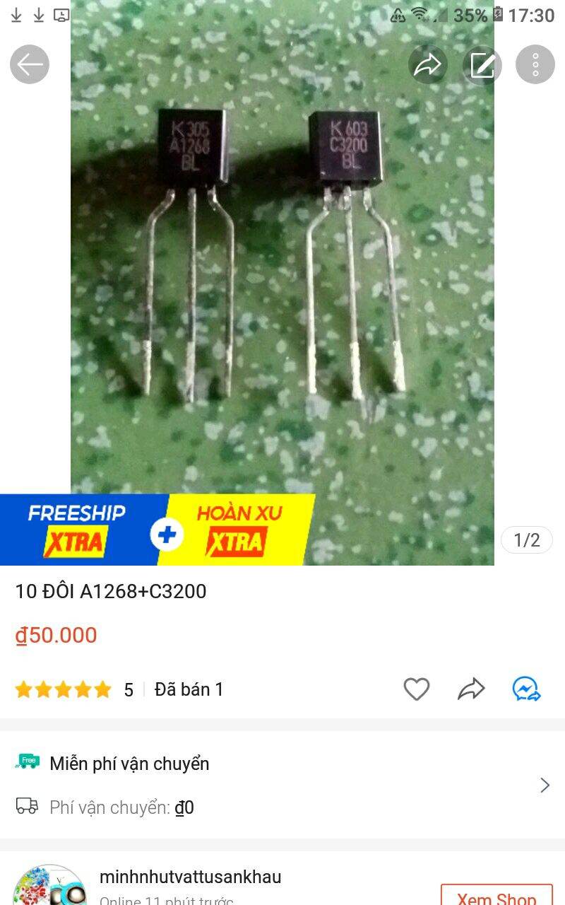 10 ĐÔI TRANSITOR A1268+C3200