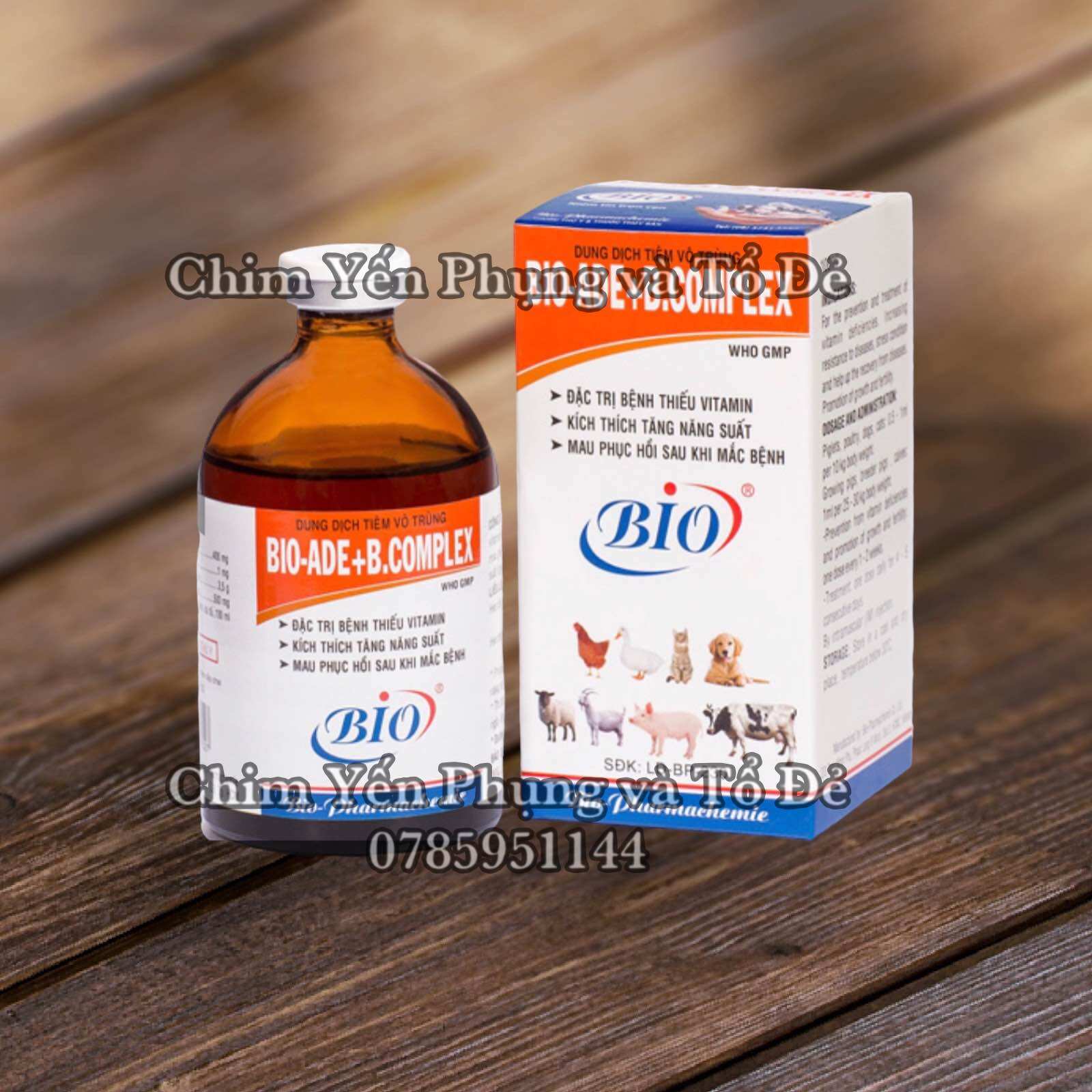 BIO ADE+B.COMPLEX 100ml bổ sung vitamin, phục hồi sức khoẻ cho vật nuôi.