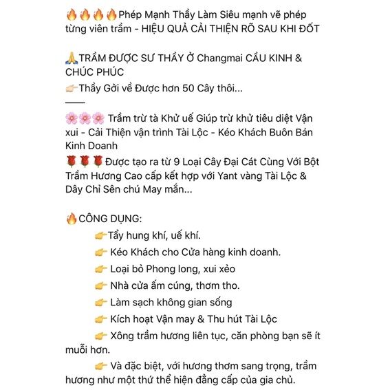 Trầm Xông Chiêu Tài Thái Lan