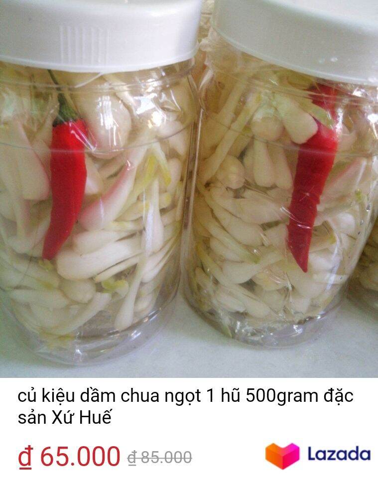 ​ ​ ​ ​ ​1kg Củ Kiệu Dầm chua ngọt 1 hũ 500gram