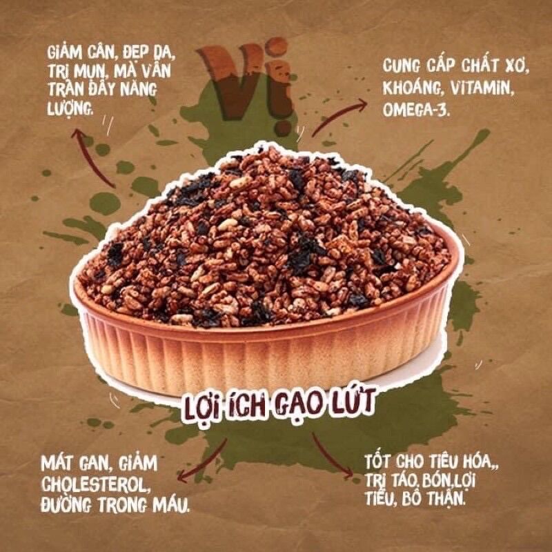 1KG Gạo lứt sấy rong biển (2hũ 500g)