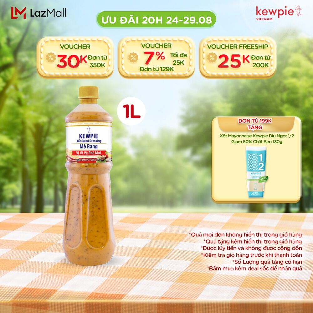 Xốt salad dressing mè rang kewpie vị ớt & phô mai 1l
