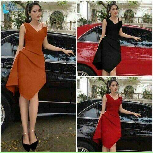 Đầm trễ vai kèm phụ kiện thiết kế sang trọng - yb19569