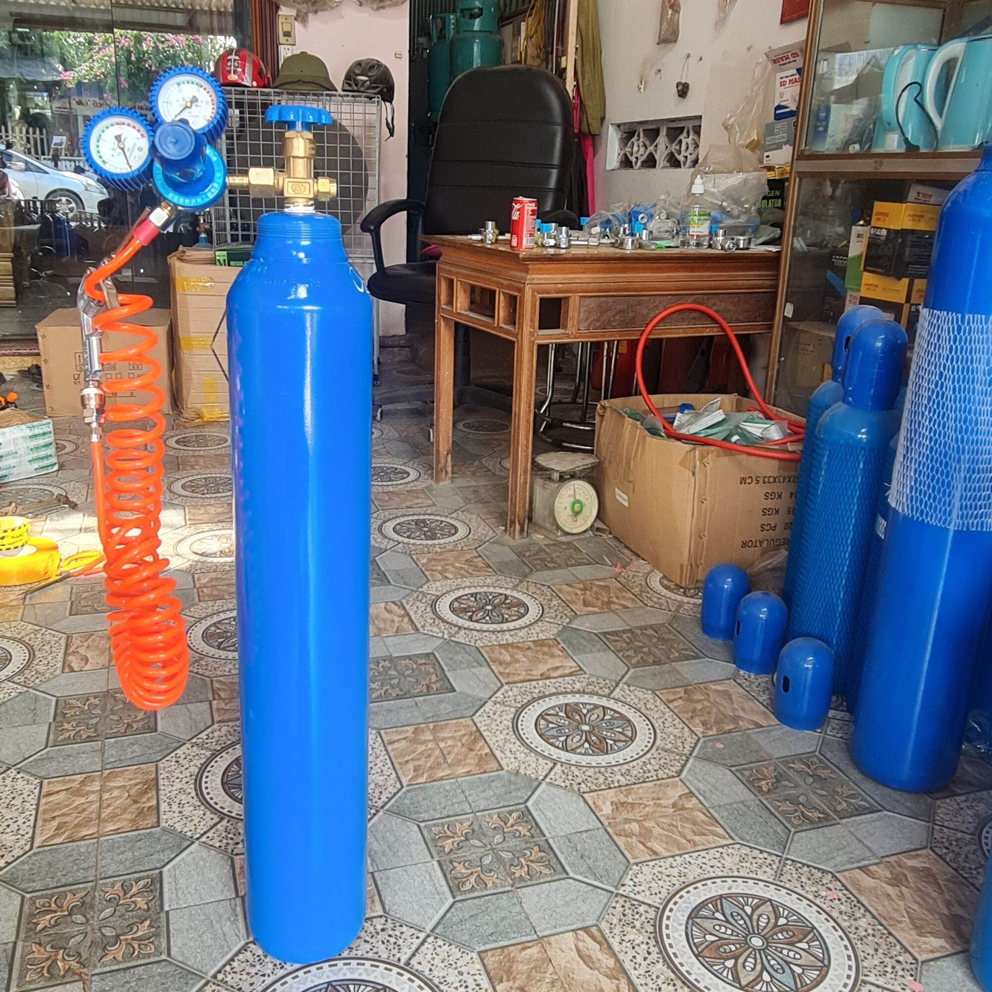 Bộ bình oxy 10lít đóng gói cá cảnh