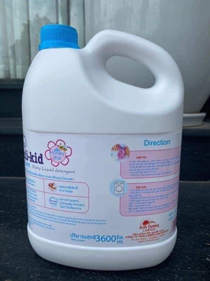 NƯỚC GIẶT XẢ Dnii - Kid  CAN 3,6L HANG CONG TY