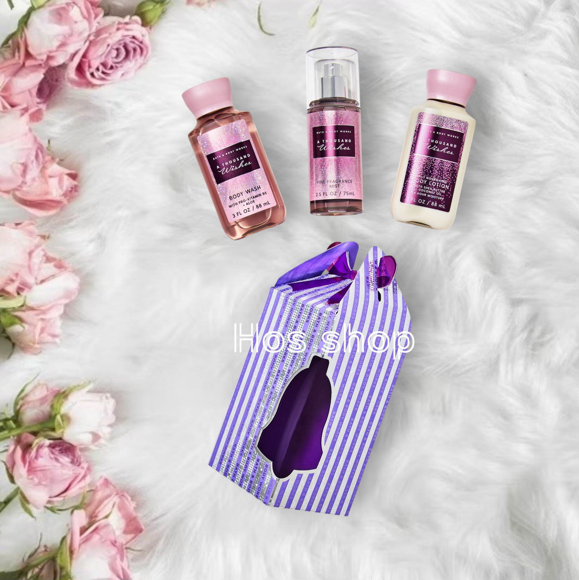 Bộ sản phẩm tắm dưỡng xịt thơm mini 3 món Bath and Body Works