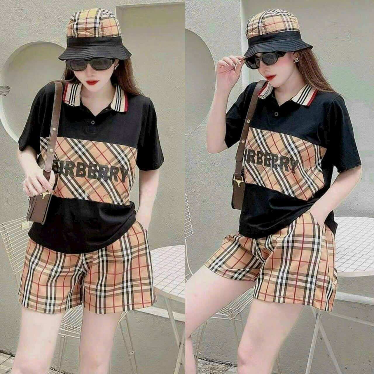 SÉT BỘ SHORT COTTON PHỐI 3D THÊU CAO CẤP