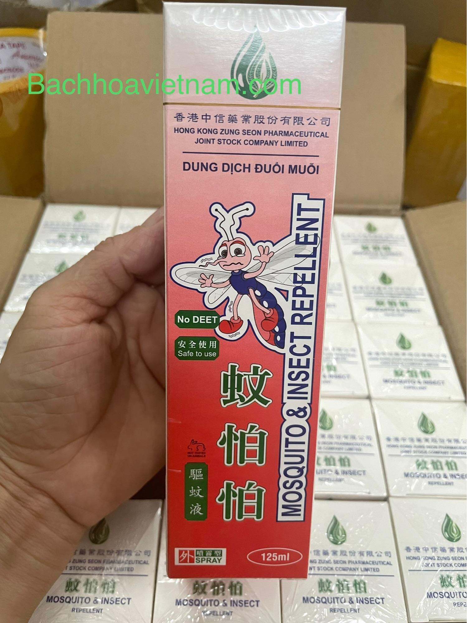 Dung dịch đuổi muỗi, hương gừng sả 125ml| Xịt muỗi| đuổi muỗi| chai xịt muỗi