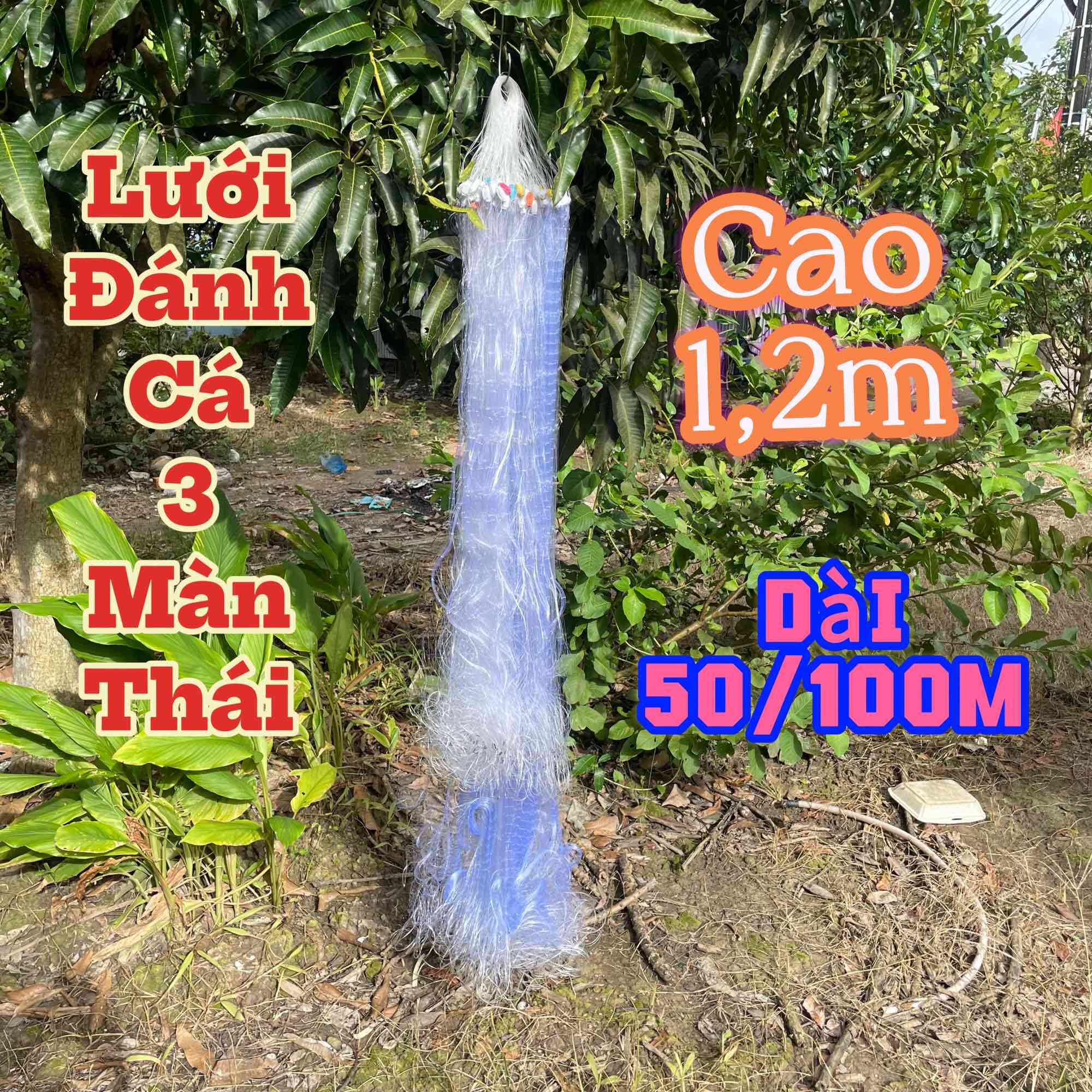Lưới Bắt cá 3 màn cao 1,2m Dài 90/100m và 45/50m Giăng cá Bắt Tôm