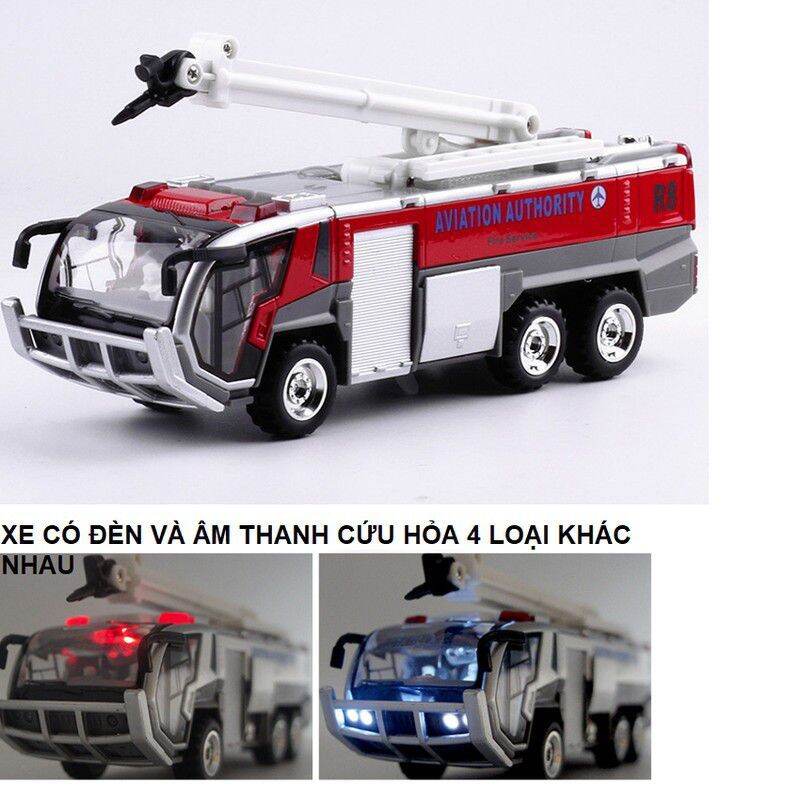 đồ chơi xe cứu hoả sân bay hợp kim