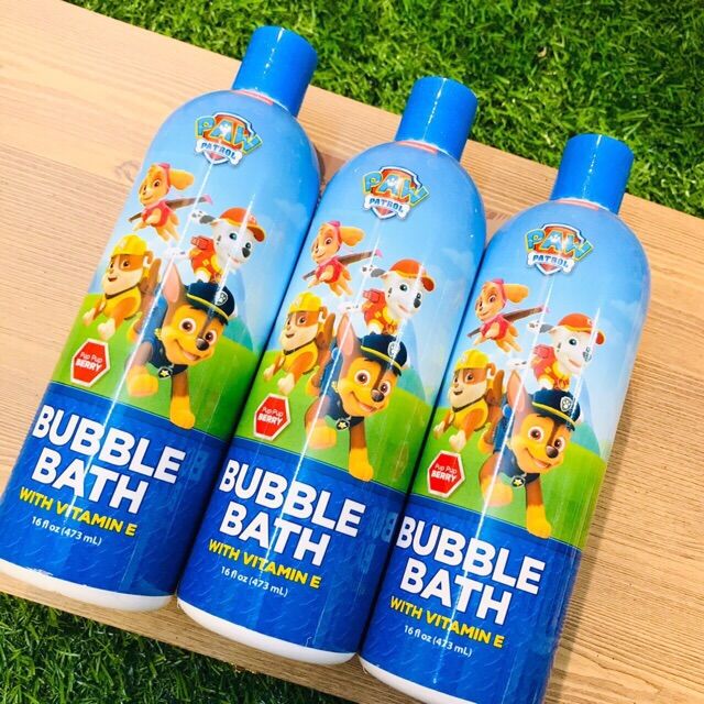 👯‍♂️💦sữa tắm cho bé paw patrol bubble bath with vitamin e 473ml của mỹ - dưỡng ẩm, cho làn da mềm mại, mịn màng💦☔️