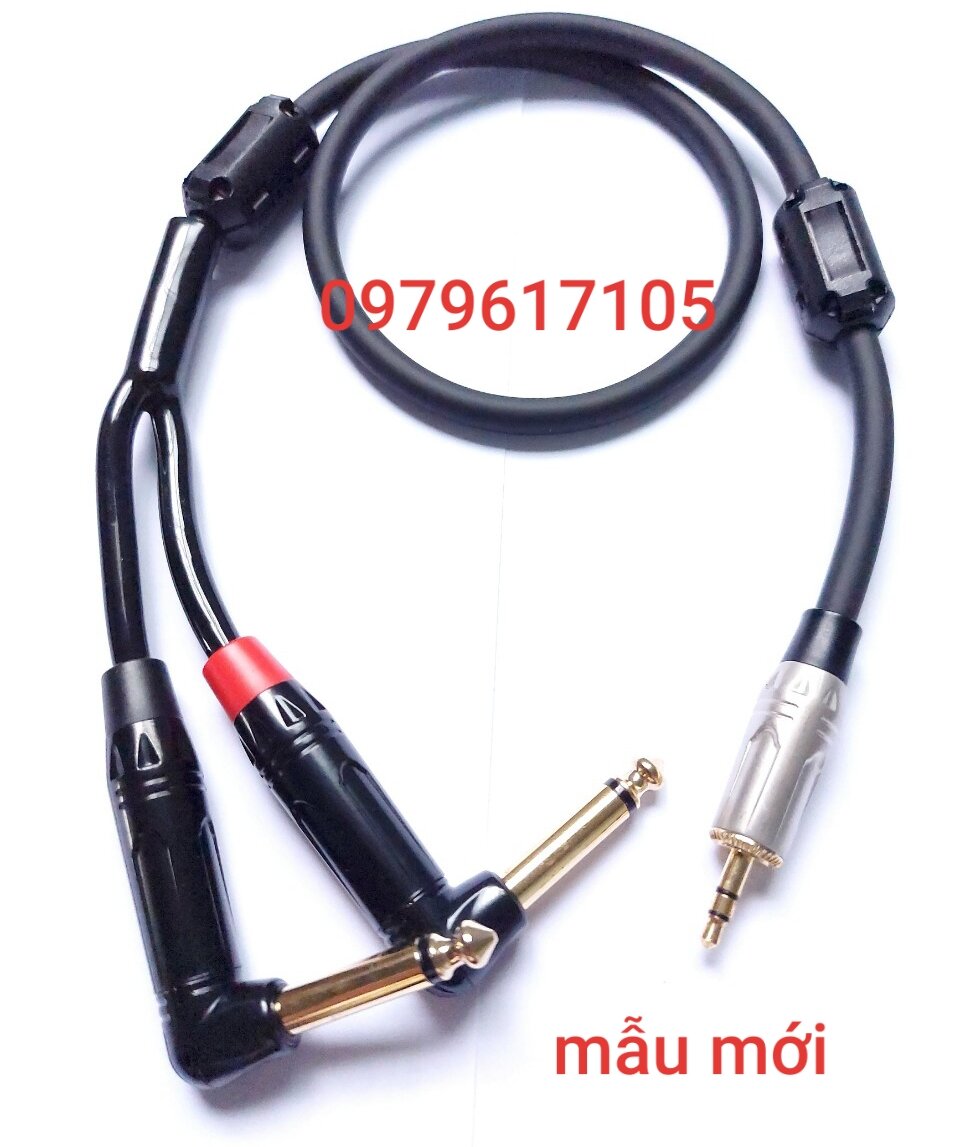 Dây nhạc 3.5 ly ra 2 đầu 6ly cong dài 1m
