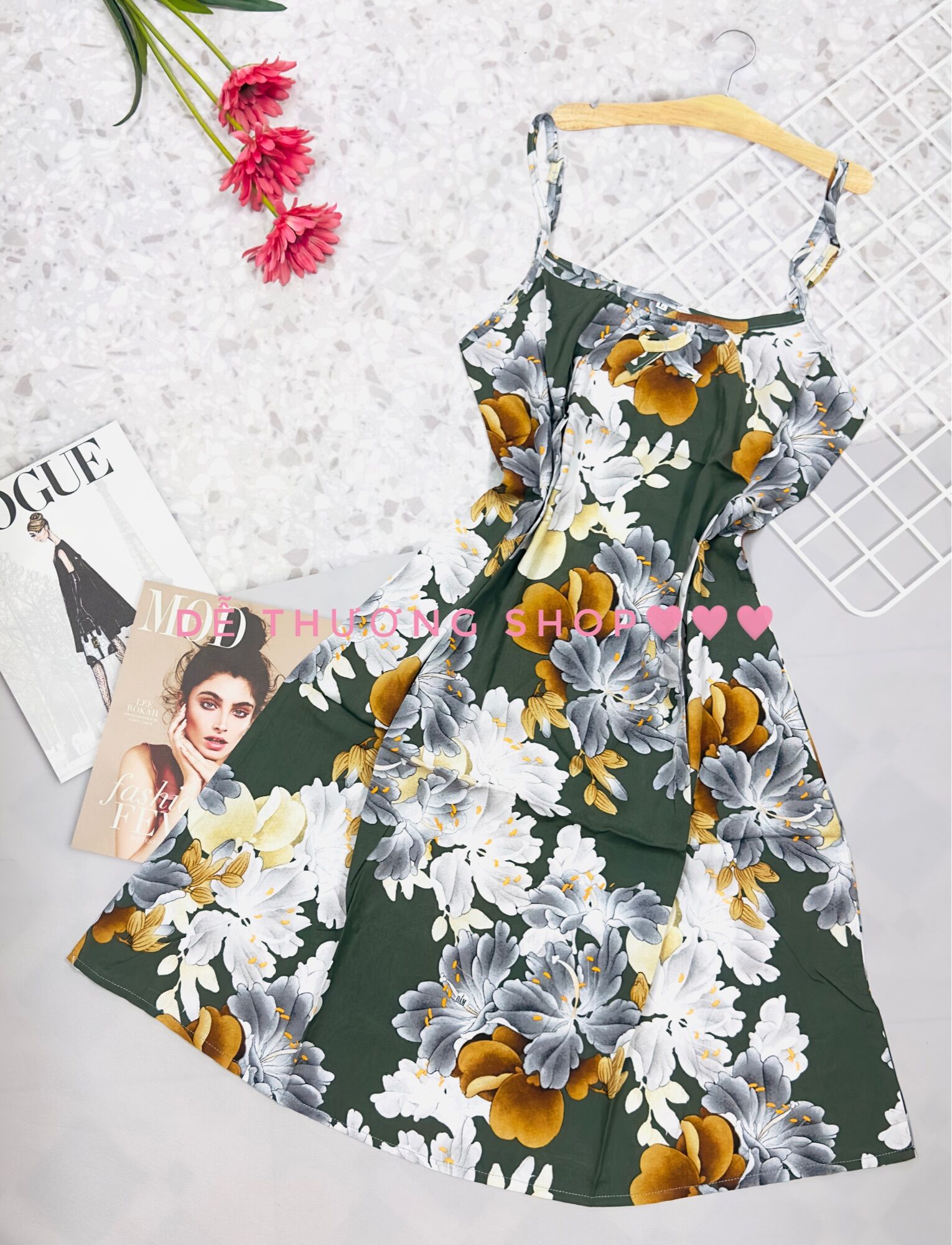 Đầm dây nhuyễn form suôn size L