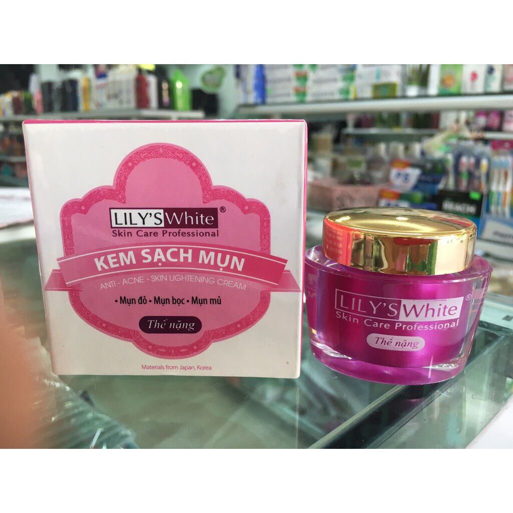 Kem sạch mụn Lily's white thể nặng 16g