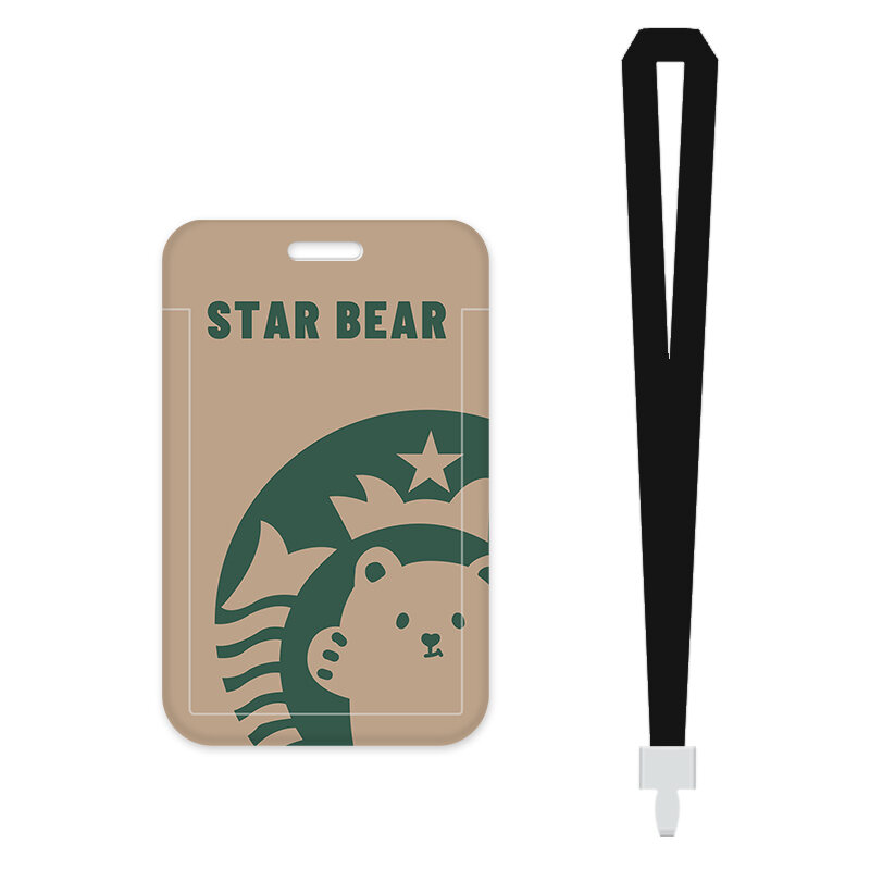 Bao Đựng Thẻ Bao Đựng Giấy Tờ Làm Việc Học Sinh Cá Tính Trào Lưu Starbucks Thẻ Cơm Thẻ Ăn Đeo Cổ Thẻ Làm Việc Dây Đeo Tàu Điện Ngầm