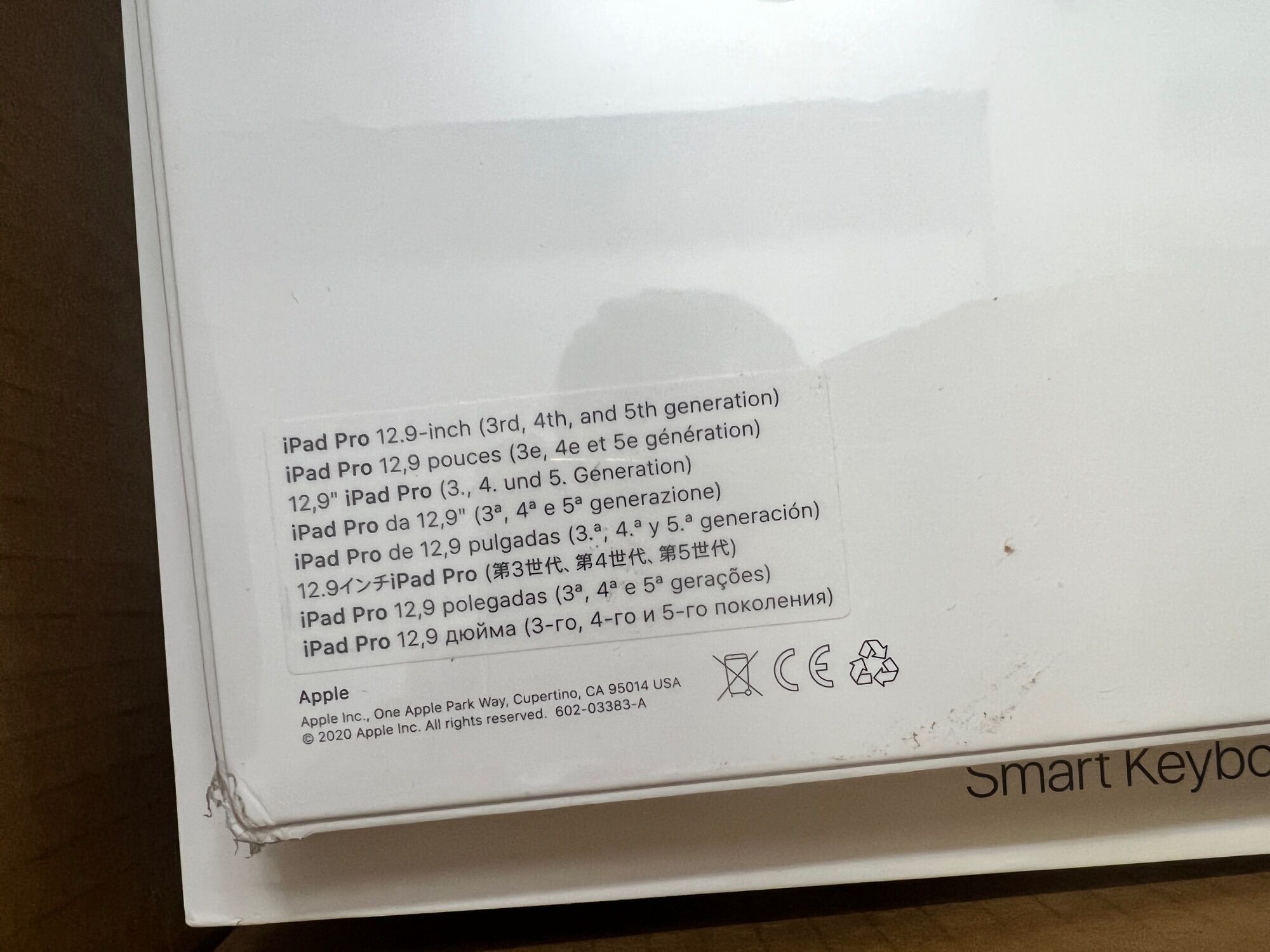 Bàn phím Smart Keyboard Folio Ipad Pro 12.9" MXNL2LL/A (used,new)