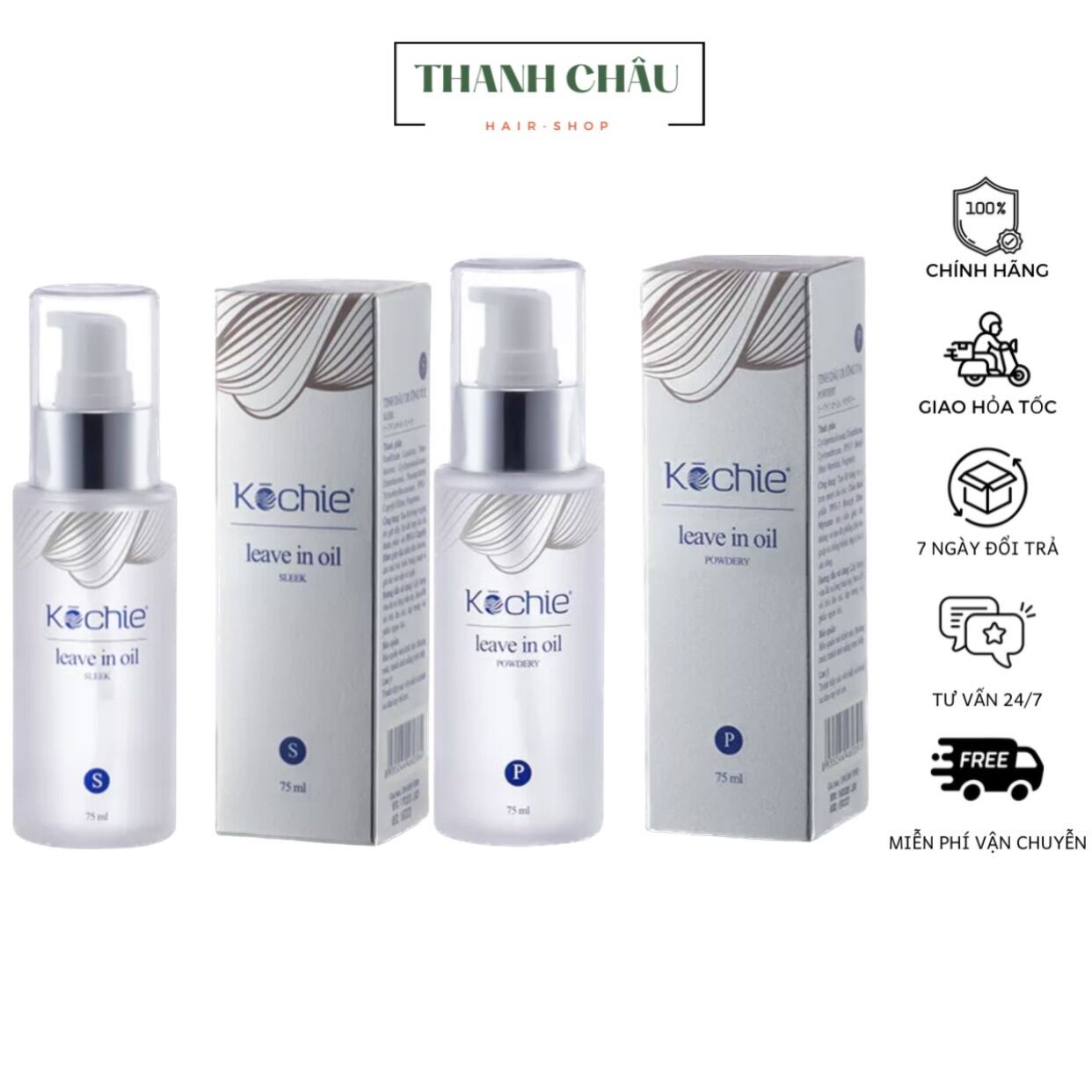 Tinh dầu dưỡng tóc Kochie Leave in Oil 75ml