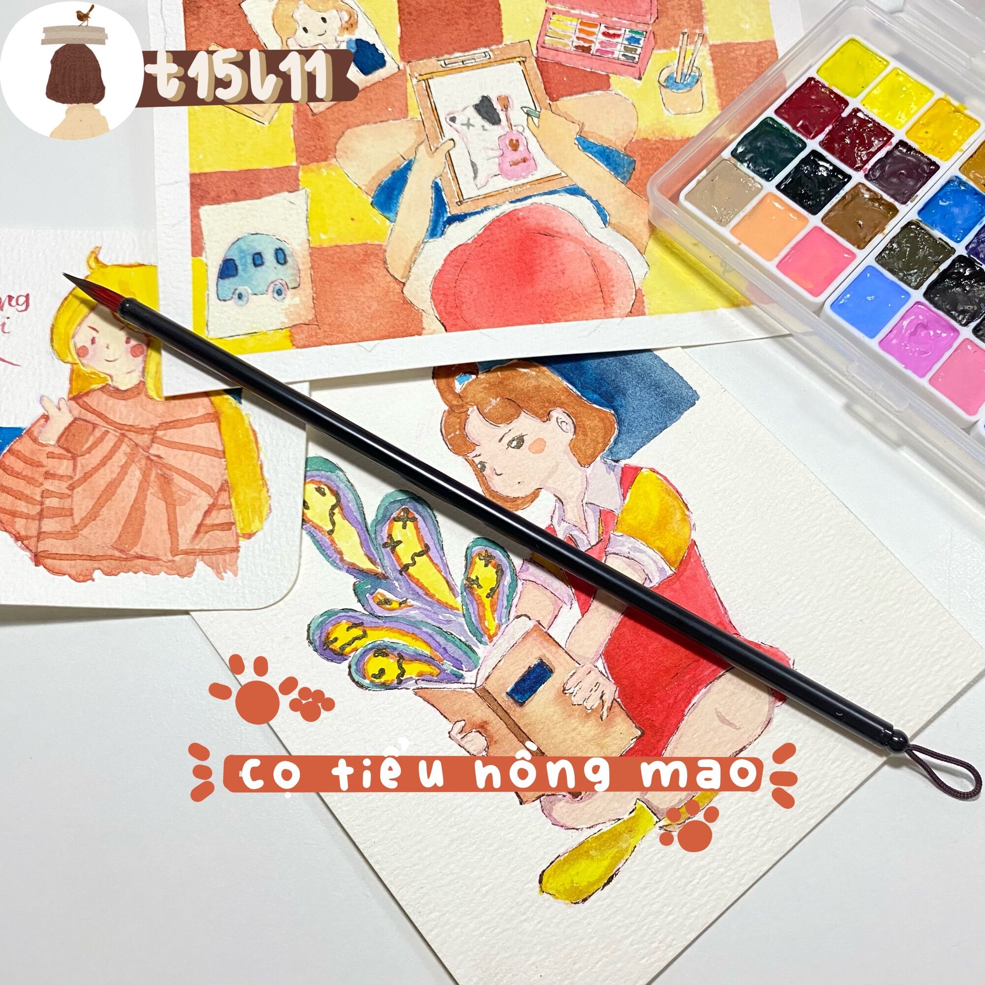 Cọ vẽ thư pháp Tiểu Hồng Mao