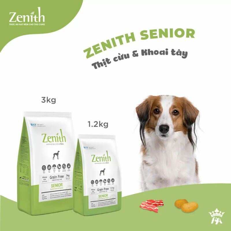 Thức ăn hạt mềm chó già zenith senior made in korea gói 1.2kg