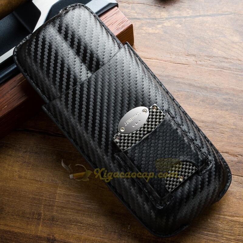 BAO DA ĐỰNG XÌ Gà 2 điếu KÈM DAO CẮT(Màu nâu và màu Carbon)