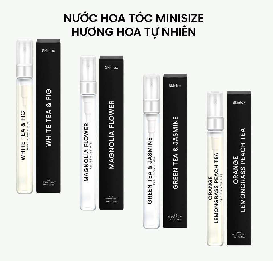 Nước Hoa Tóc Hương Thơm Tự Nhiên Chai Nhỏ Tiện Dụng SKINLAX (10ml)