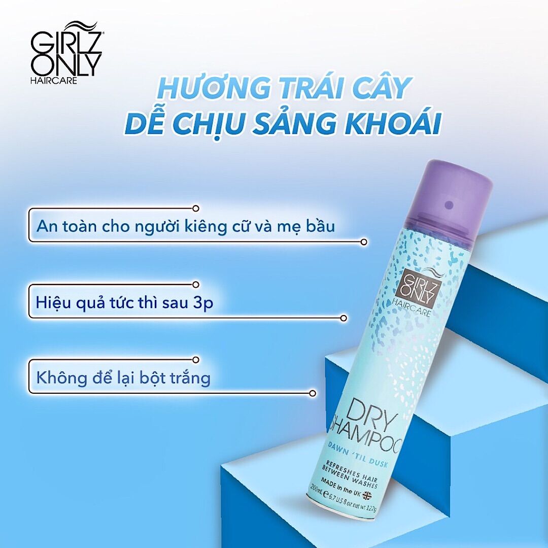 UK- Dầu gội khô Girlz Only các màu