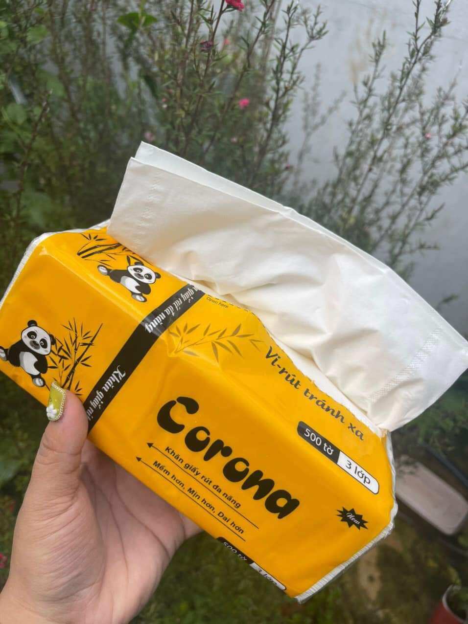 LỐC 5 GÓI KHĂN GIẤY CO.RONA 500 TỜ
