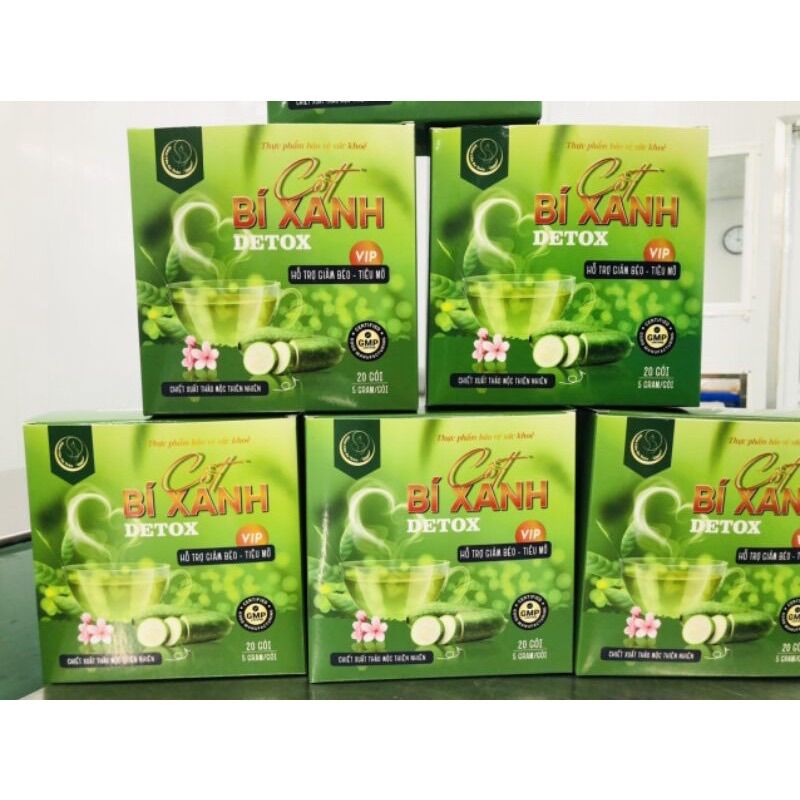 Detox giảm cân cốt bí xanh hộp 20 gói