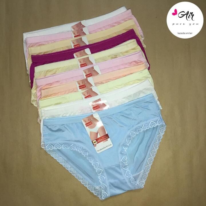 Combo 10 quần lót nữ thun lạnh viền ren - air fl008 quan lot nu