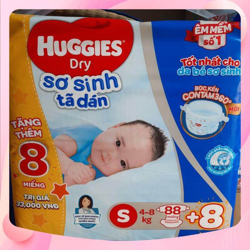 [Tặng 10 miếng] Tã dán Huggies M76 +10 miếng. Date 2024