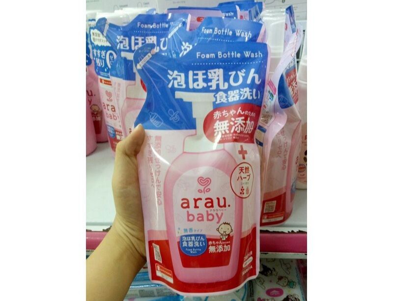 Nước rửa bình Arau Baby túi 450ml