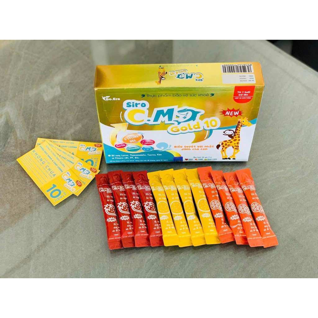 Mẫu mới cải tiến siro cá mập gold x10 hộp 30 gói giúp bé tăng cân ngủ ngon