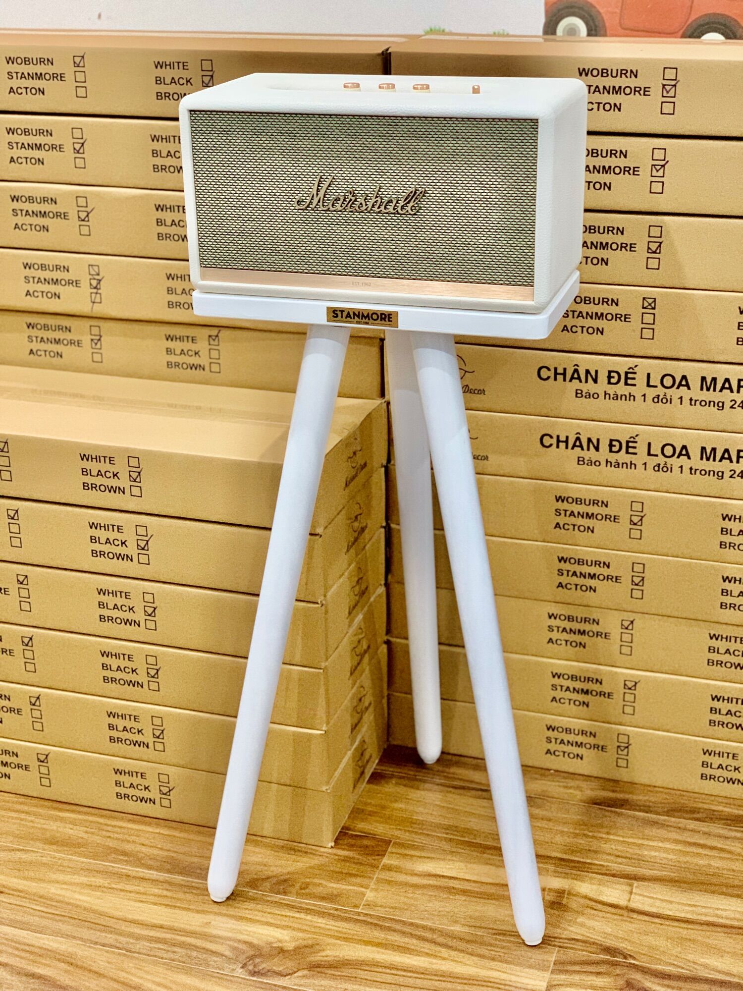 CHÂN ĐẾ LOA MARSHALL WOBURN, STANMORE gỗ