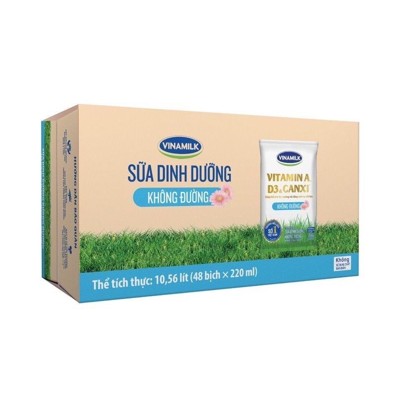 Thùng 48 bịch sữa VINAMILK (220ml/bịch) - giao hoả tốc 4h TPHCM