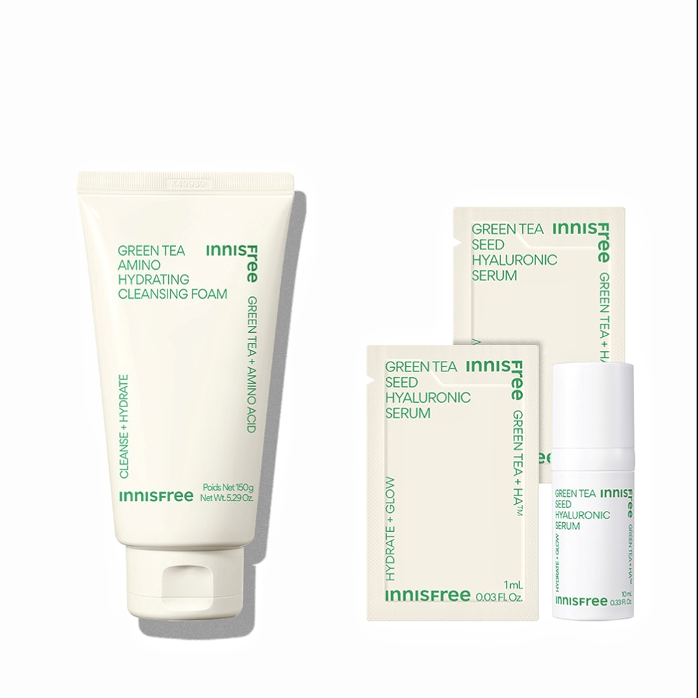 Bộ sữa rửa mặt và tinh chất trà xanh innisfree 2024