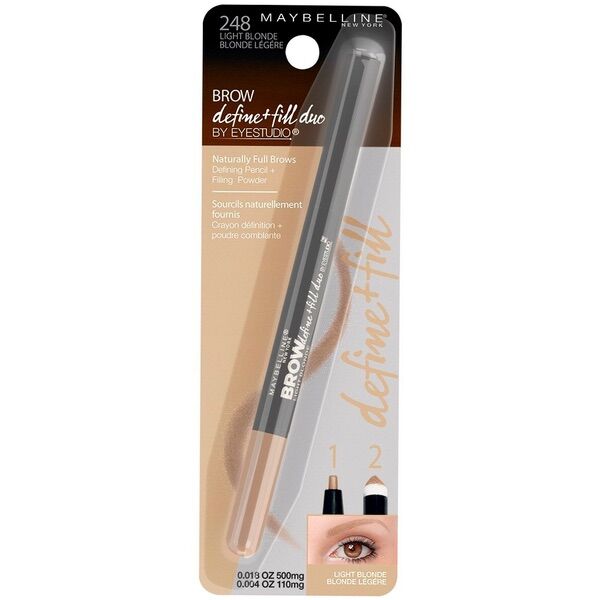 [HCM]Chì kẻ chân mày 2 đầu Maybelline Brow define + fill duo (nâu sáng)