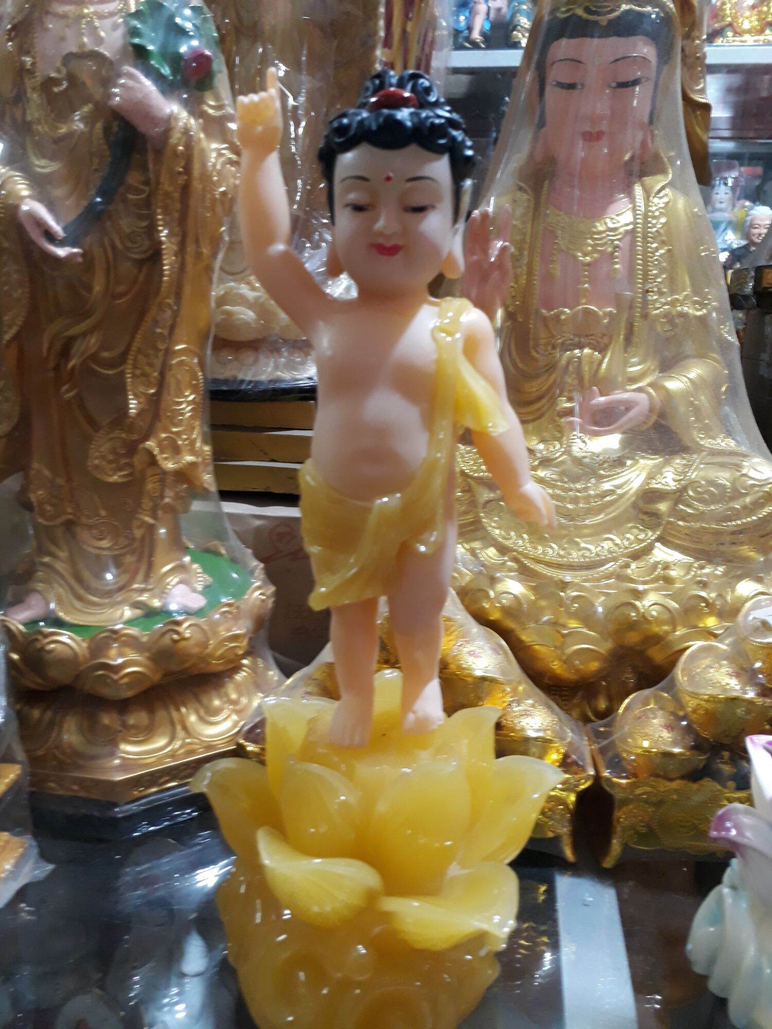 TƯỢNG PHẬT ĐẢN SANH ĐẾ SEN CAO _ CAO 30 CM