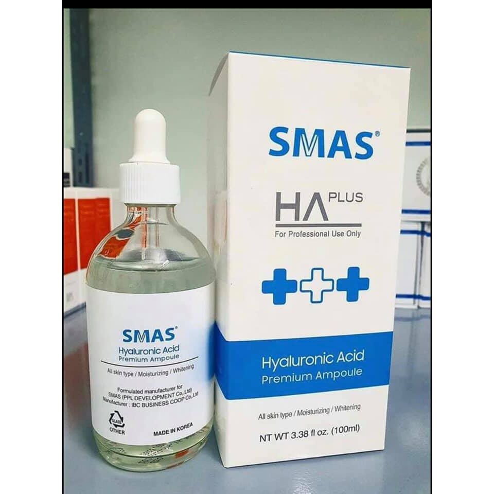 Smas HA Plus Hyaluronic acid 100ml hàn quốc tinh chất dưỡng ẩm sáng da