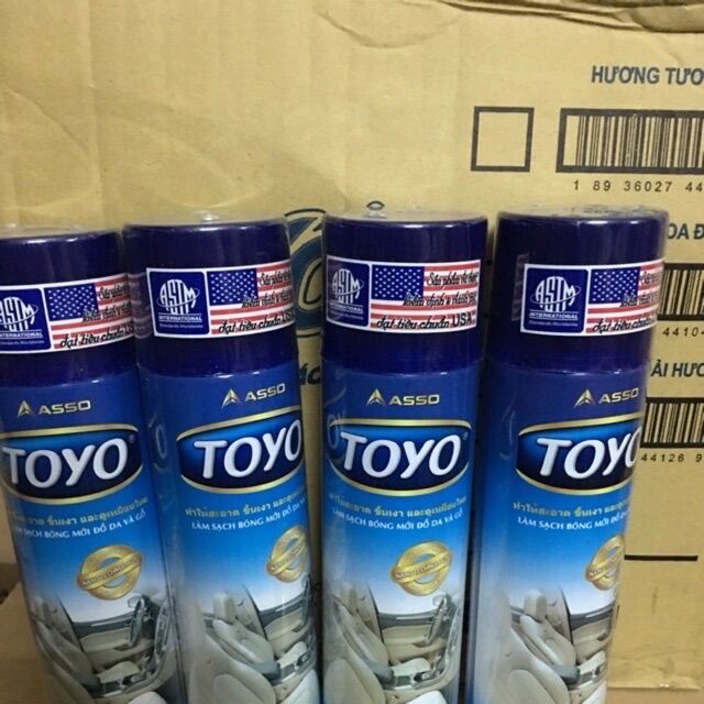 Chai xịt làm bóng đồ da và gỗ toyo 500ml