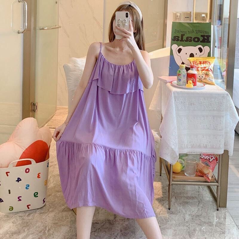 Váy lanh lụa, váy bầu, váy mặc nhà siêu mềm mát freesize