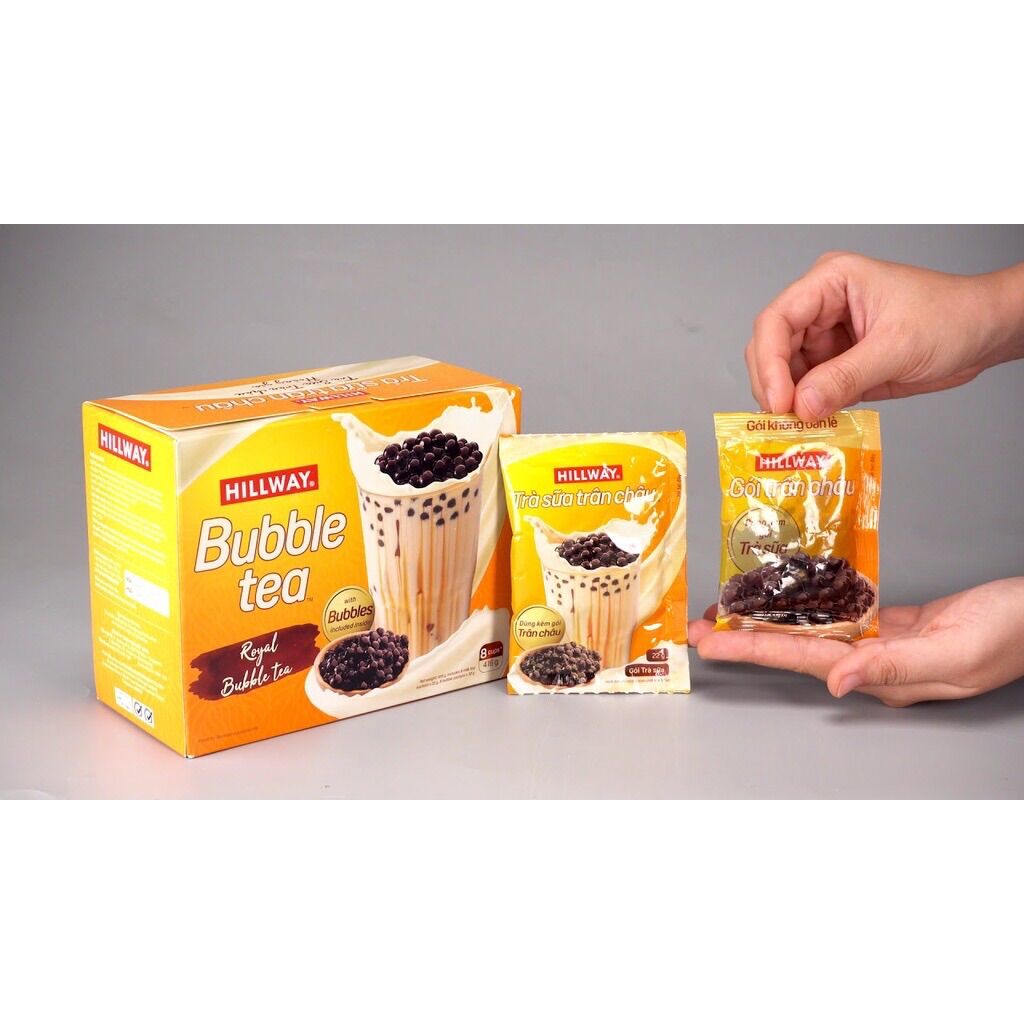 Hộp Trà Sữa Trân Châu Hillway 416g (8 Gói)