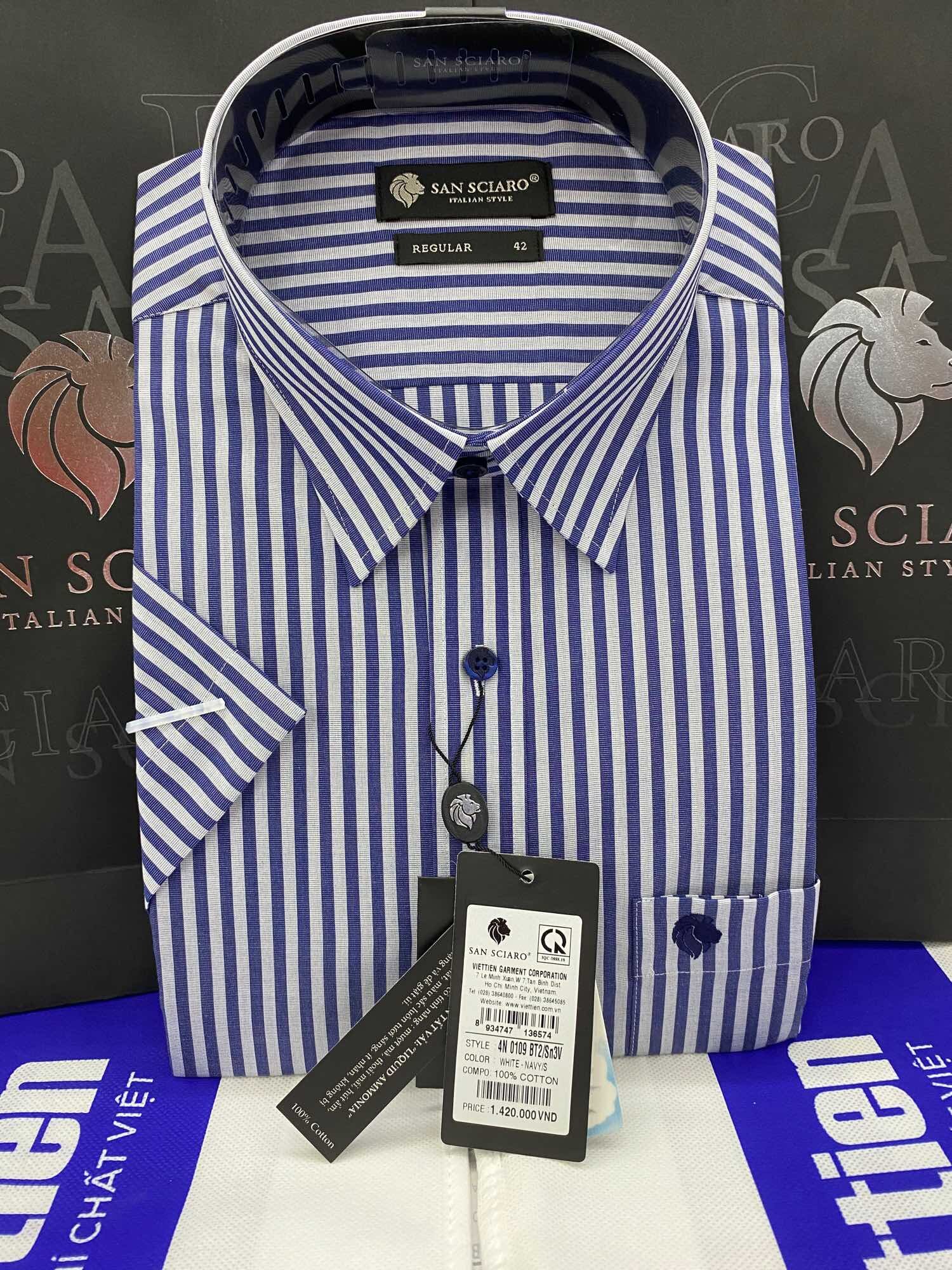 Áo sơ mi lai ngang dòng cao cấp San Sciaro của Việt tiến