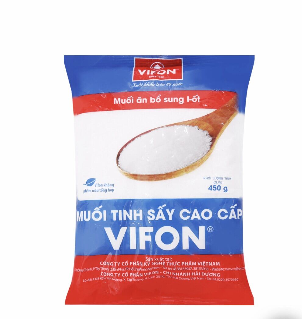 Muối tinh sấy cao cấp Vifon gói 450g