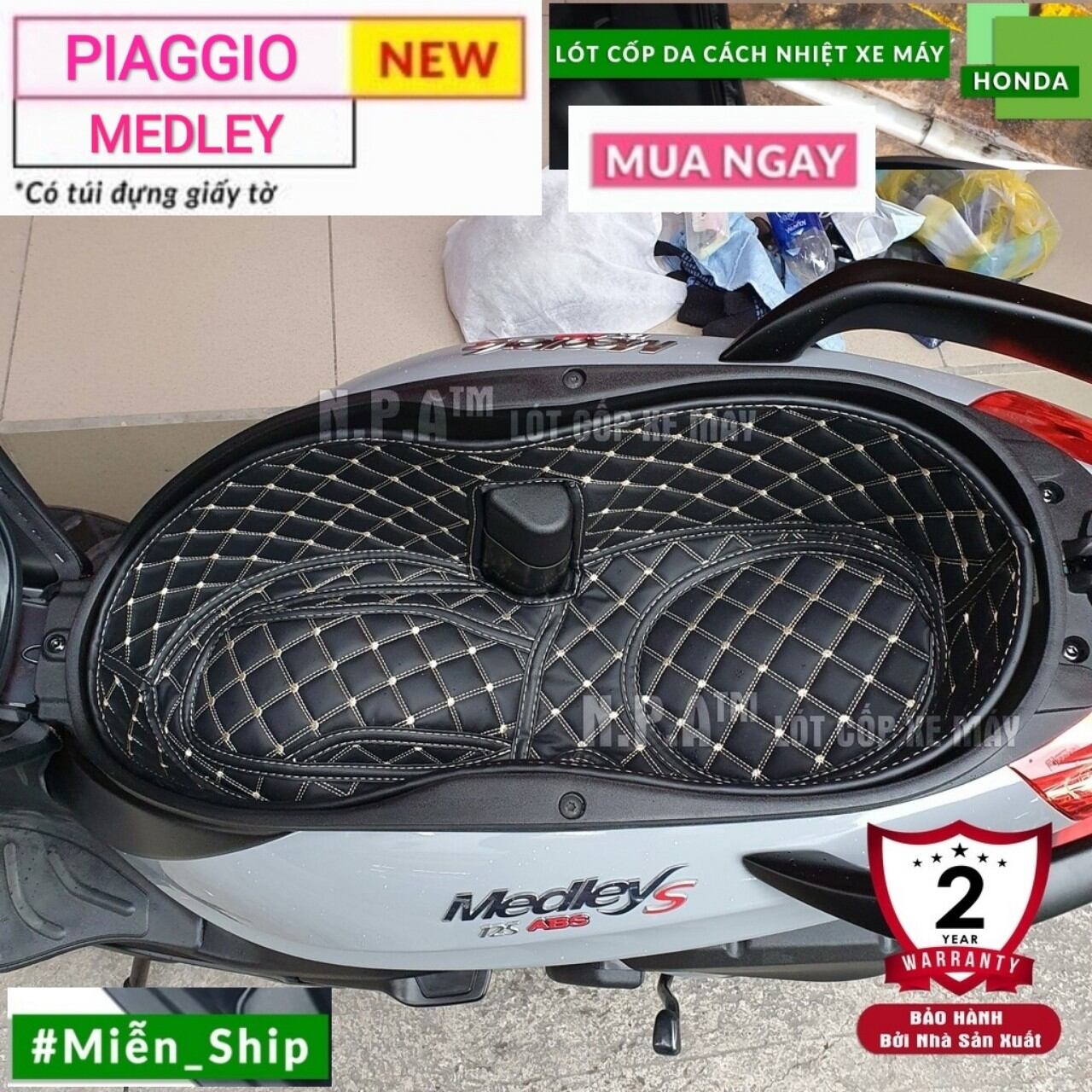 Lót cốp cách nhiệt xe máy Piaggio*Medley ( Full đời )