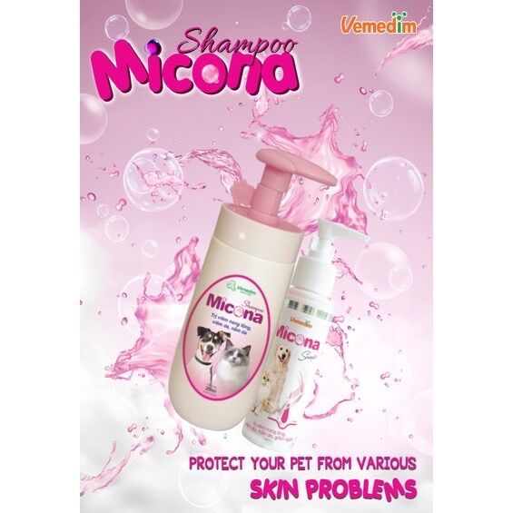 Sữa tắm Micona ngừa Nấm da, viêm da, viêm nang lông, làm mượt lông Chó Mèo