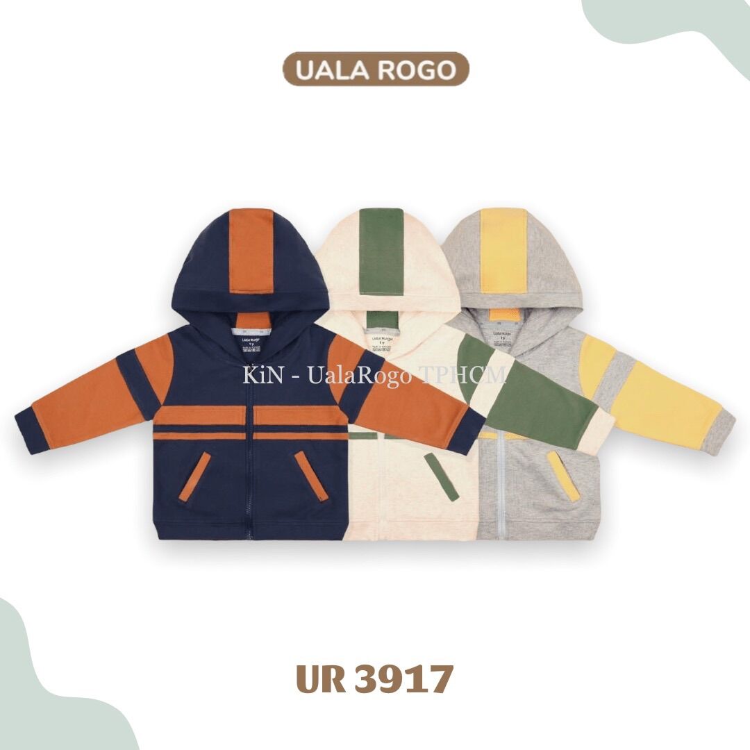 UR3917 - Áo khoác cho bé UalaRogo chất nỉ mỏng thích hợp cho mọi thời tiết