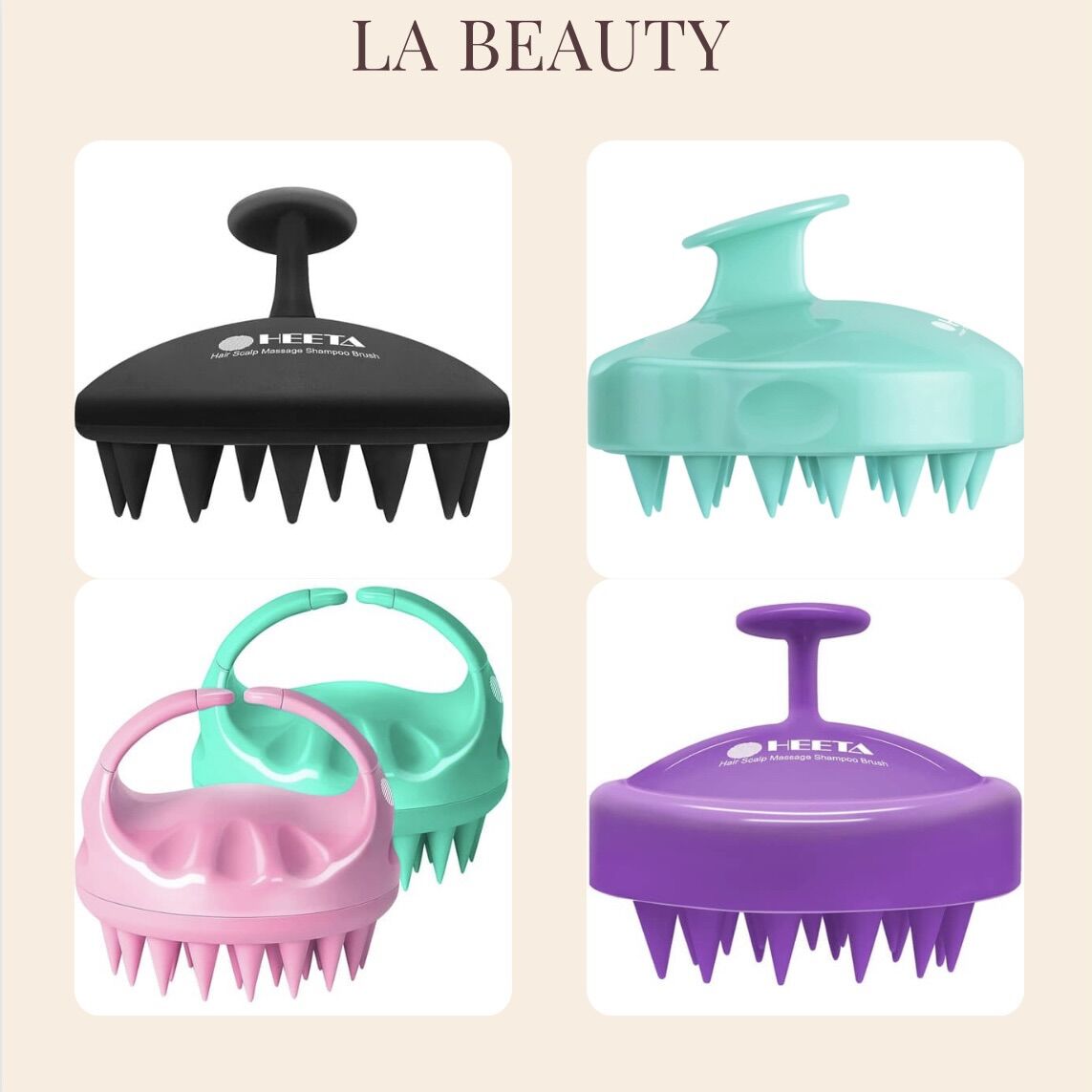 Lược gội đầu heeta silicone ✨freeship✨ chống rụng tóc và mát xa 2in1